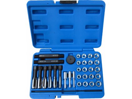 Készlet a gyújtó- és izzítógyertya menetek javításához, 33 darabos