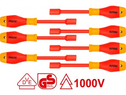 Villanyszerelő csavarhúzók, anya, 7 db, ipari, 50BV30