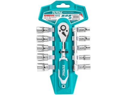 Foglalatfej 1/4", 12 db-os készlet, ipari, CrV