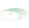 Homorú rádiuszmaró, csapággyal 76,2 × 19