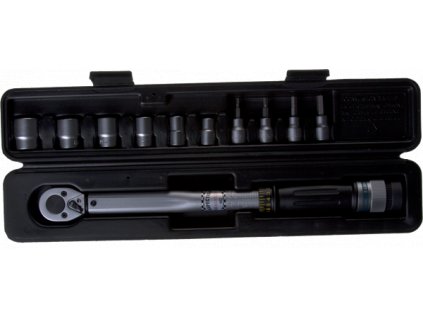 Klucz dynamometryczny 3/8" z kluczami nasadowymi