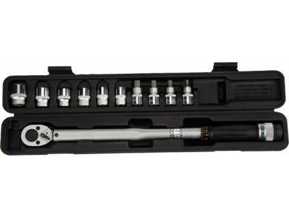 Klucz dynamometryczny 1/2" z kluczami nasadowymi