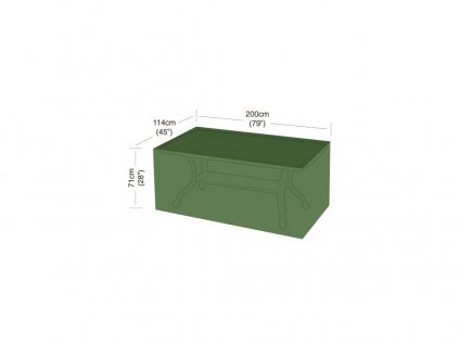 Plandeka na prostokątny stół 8-osobowy 200 × 114 × 71 cm, PE 90 g/m2