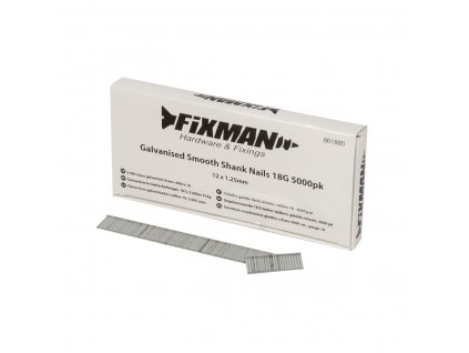 Gwóźdź 12 × 1,25 mm (5000 szt.) 18G ocynkowany Fixman