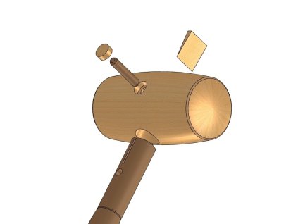 Młotek drewniany PREMIUM 80 mm
