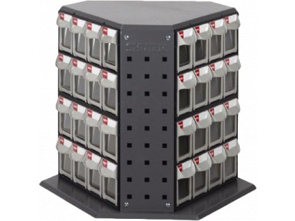 Obrotowy organizer z 48 odchylanymi zasobnikami