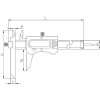 Suwmiarka cyfrowa 150 mm z wysuwaną szczęką ASIMETO