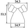 Element Y 1/2" z 1/2" na 2 x 1/4" LOC-LINE