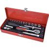 Głowica nasadowa, komplet 30 szt., 1/4", CrV