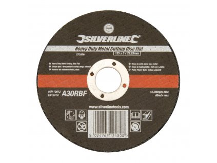 Disc de tăiere din metal, plat 125 × 3 × 22,23 mm Silverline