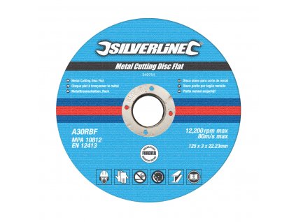 Discuri de tăiere plate 125 × 3 × 22,23 mm 10 buc Silverline