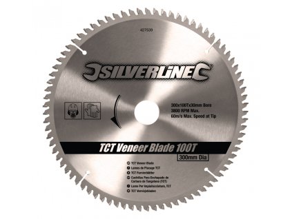Lamă de ferăstrău TCT 300 × 30 - 100t Silverline