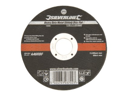Disc de tăiere din metal, plat 115 × 1 × 22,23 mm Silverline