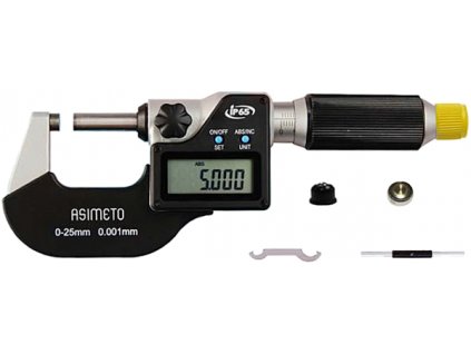 Micrometru digital cu avans rapid, 0 - 25 mm, ASIMETO