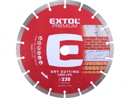 Disc de tăiere cu diamant, segmentat Long Life - tăiere uscată, 230 × 22,2 × 2,8 mm