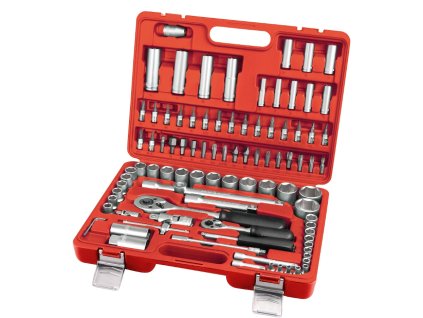 Cap de priză, set de 94 buc, 1/4", 1/2", CrV