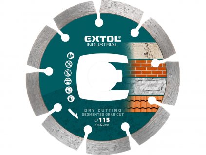 Disc de tăiere cu segment Grab Cut, tăiat uscat, 115 × 22,2 × 2 mm