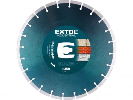 Disc de tăiere cu diamant segmentat pentru BETON, tăiere uscată, 350 × 25,4 × 3,2 mm