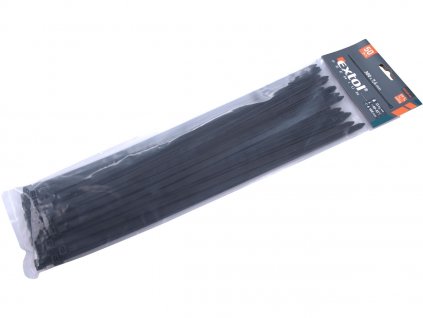 Legături cablu negru, 380 × 7.6 mm, 50 buc, nailon PA66