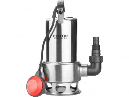 Pompă de nămol submersibilă, corp din oțel inoxidabil, 1100 W, 1600 l/h, cablu de 15 m