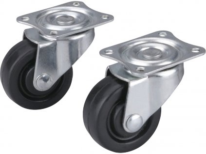 Rotile pivotante din cauciuc dur, set de 2, diametru 40 mm