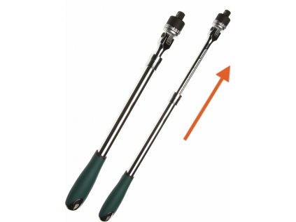 Antrenor telescopic cu clichet, cu cap rabatabil