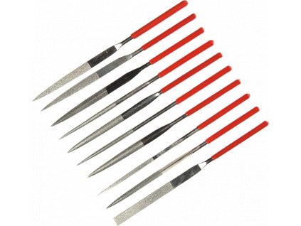 Pile aciculare diamantate, set 10 buc.