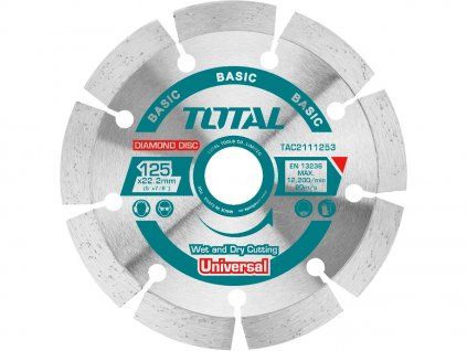 Disc de tăiere cu diamant, segmentat, tăiat uscat și umed, 230 × 22,2 mm