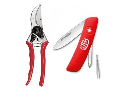 Set cadou foarfecă FELCO 2 + cuțit FELCO 502