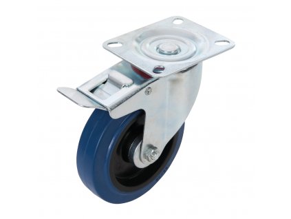 Roata pivotanta din cauciuc cu frana 125 mm - 180 kg Fixman