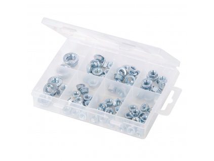 Set de nuci cu flanșă 78 buc Silverline