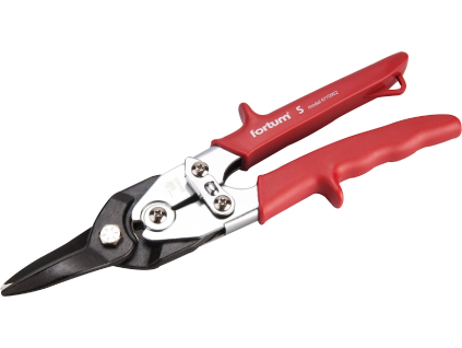 Foarfece de tablă cu angrenaj, 255 mm, drepte, CrMoV, FORTUM