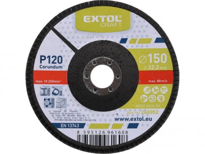 Disc dublu lamelă, corund oblic, P120, 150 mm