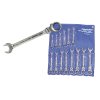 Chei inelare combinate cu clichet și articulație 8 - 24 mm, 14 buc Silverline