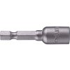 Cheie tubulară magnetică cu tijă de 1/4", 7 × 48 mm, CrV
