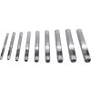 Poanson din piele, set de 9, 2,5 - 10 mm