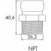 3/4" filetat NPT 3/4" LOC-LINE