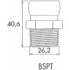 Conector filetat, 3/4'', BSPT 3/4", LOC-LINE