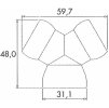 Distribuitor Y, 3/4", LOC-LINE