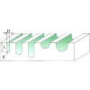 Freză frontală convexă 15,8 × 15,8/8R7,9