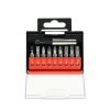 Set biți de 1/4" cu suport magnetic într-o cutie de plastic, 10 bucăți