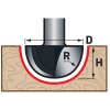 Tăietor rotund (convex) de frezare a feței, R6,3 × D12,7 × H10