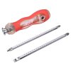Șurubelniță cu mâner T și două vârfuri față-verso, 1/4" x 150 mm, (-)6 mm, PH 1 - 2,PZ2