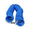 Furtun spirală de aer PU cu cuplaje rapide din alamă, 1/4", interior 6 mm, L 15 m