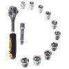 Set accesorii tubulare şi burghie, 3/8", 12 buc.