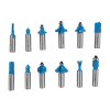 Set de freze cu coadă 12 mm - 12 buc Silverline
