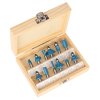 Set de freze cu coadă 8 mm - 12 buc Silverline