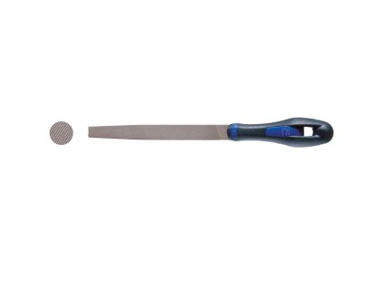 Delavniška datoteka ploska koničasta 250 mm, z ergonomskim ročajem, 25 × 5 mm, sek 1