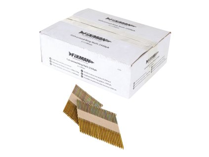 Žebelj 90 × 3,1 mm (2.500 kosov) rumeno cinkano prevlečen Fixman