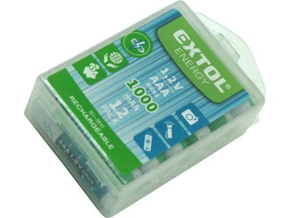 Baterija - polnilna, 12 kosov, AAA (HR03), 1,2 V, 1000 mAh, NiMh